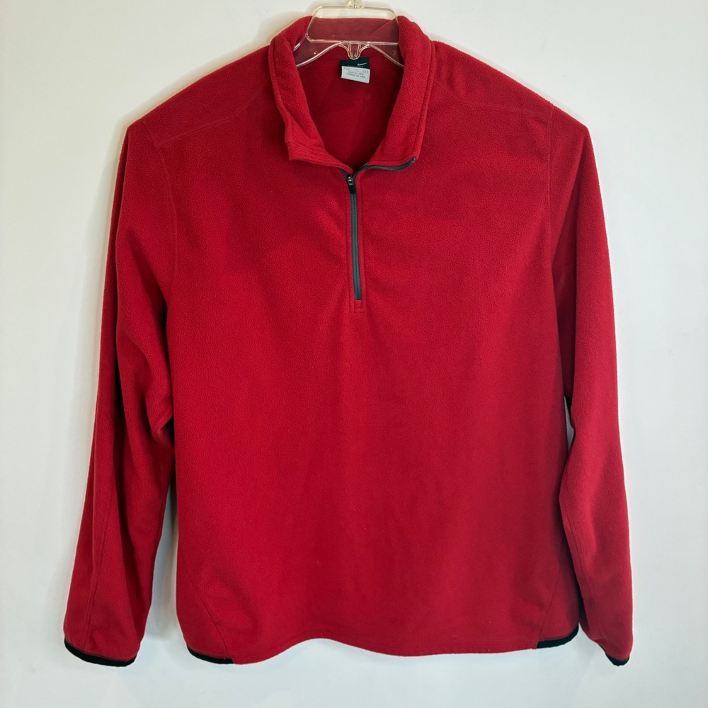 Nike Therma-FIT Mens XXL Red Quarter Zip Fleece Pullover Jacket RN56323